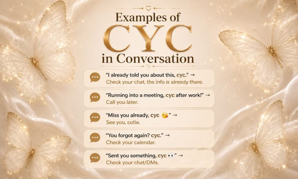 Examples of CYC in Conversation