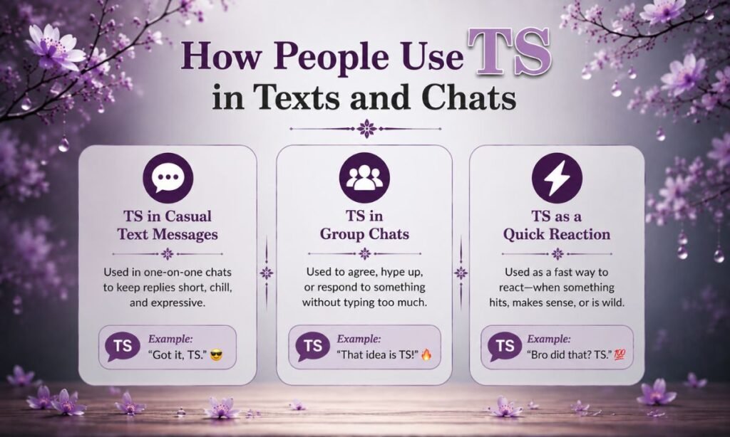 How People Use TS in Texts and Chats