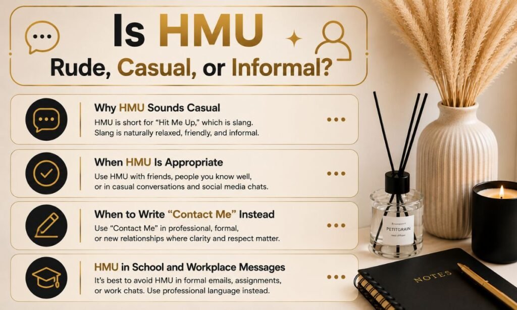 Is HMU Rude Casual or Informal