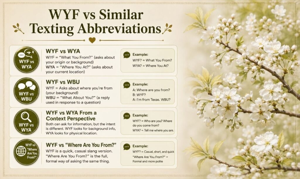WYF vs Similar Texting Abbreviations
