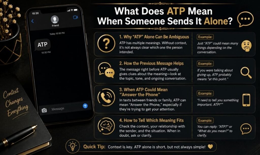 What Does ATP Mean When Someone Sends It Alone