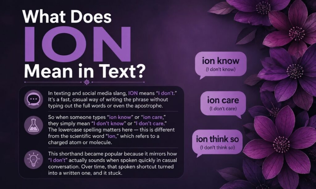 What does ION Mean In Text