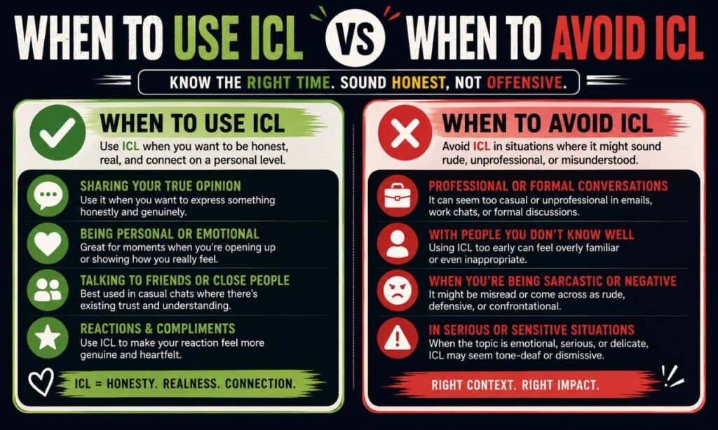 When To USE OR NOT ICL Meaning In 2026