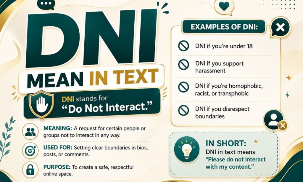 what does DNI Mean in Text