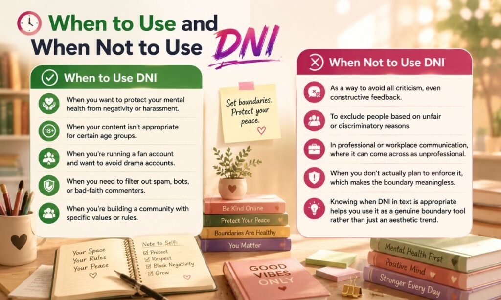 when to use or not DNI