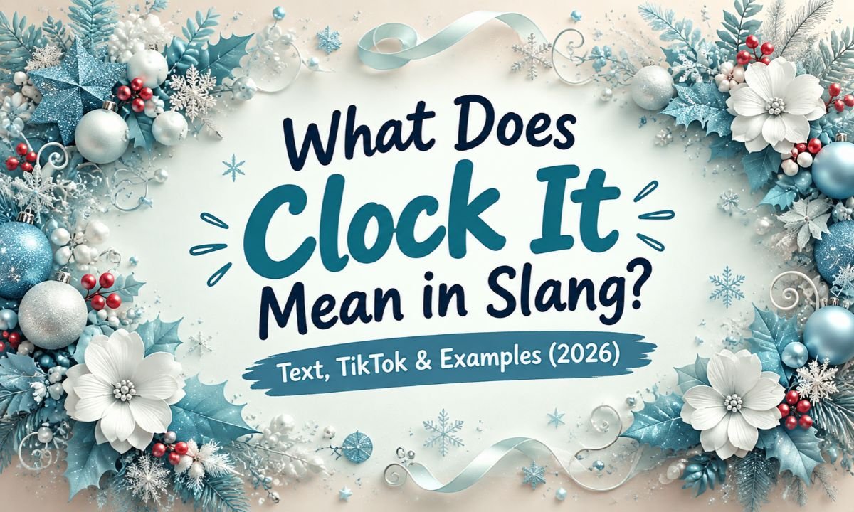 _Clock It Mean in Slang