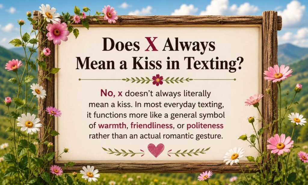 Does X Always Mean a Kiss in Texting