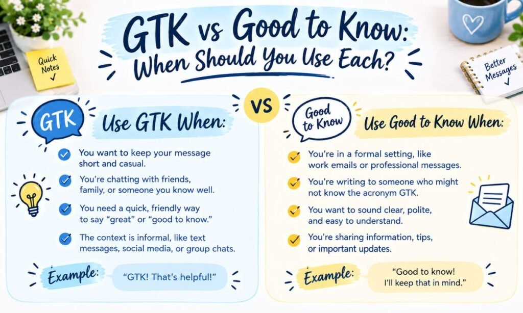 GTK vs Good to Know When Should You Use Each