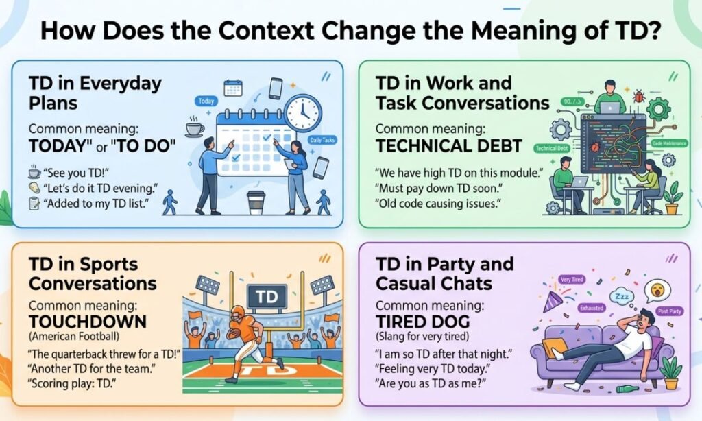 How Does the Context Change the Meaning of TD