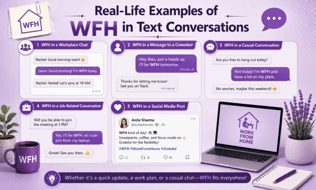 Real-Life Examples of WFH in Text Conversations