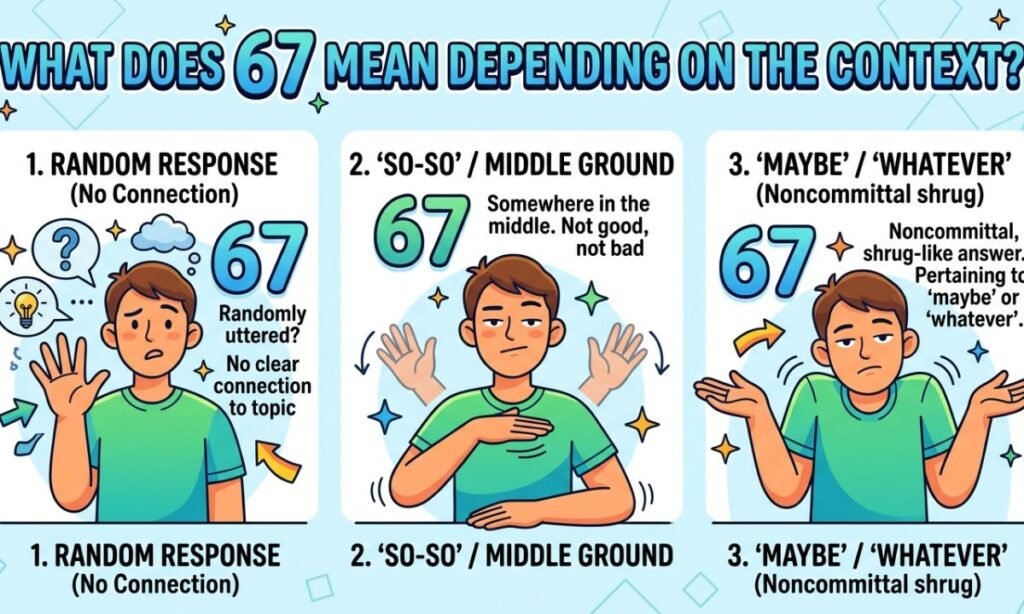 What Does 67 Mean Depending on the Context