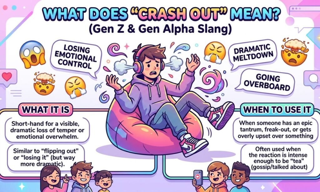 What Does Crash Out Mean in Gen Z and Gen Alpha Slang
