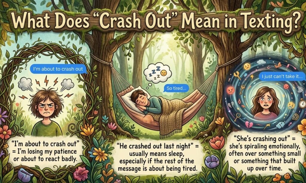 What does Crash Out Mean in Texting