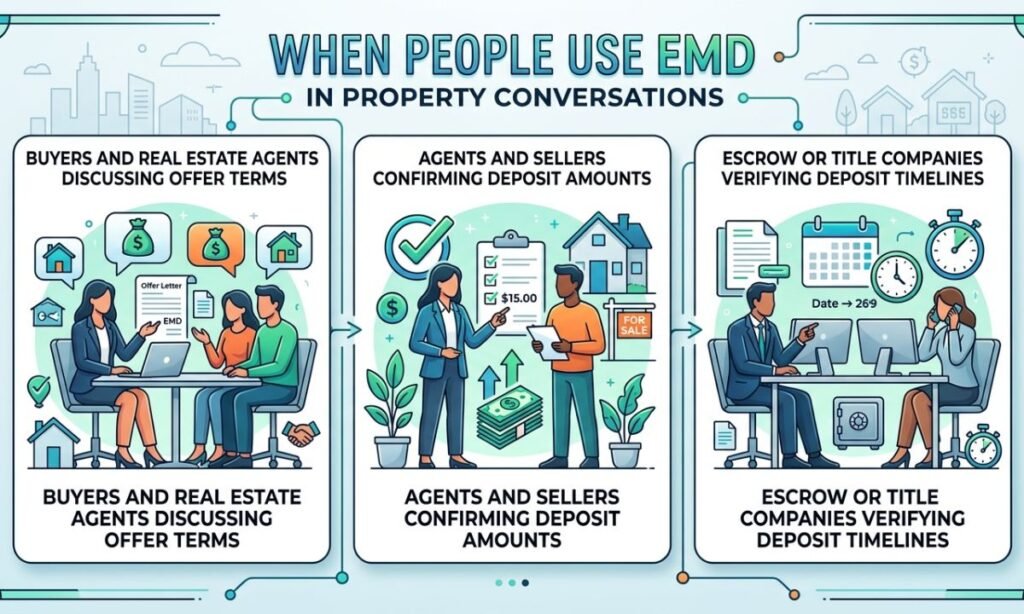 When People Use EMD in Property Conversations