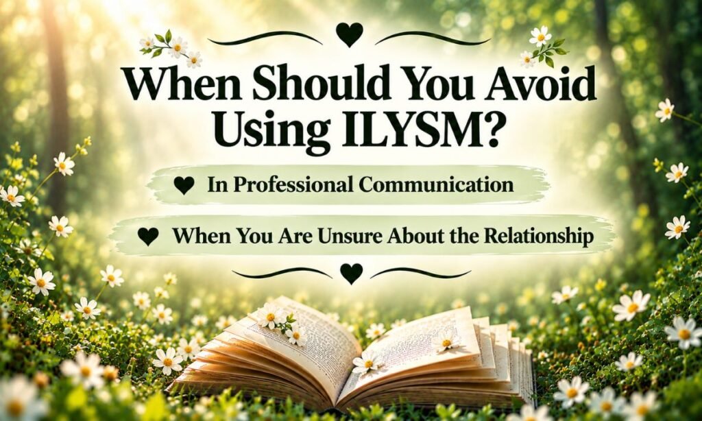 When Should You Avoid Using ILYSM