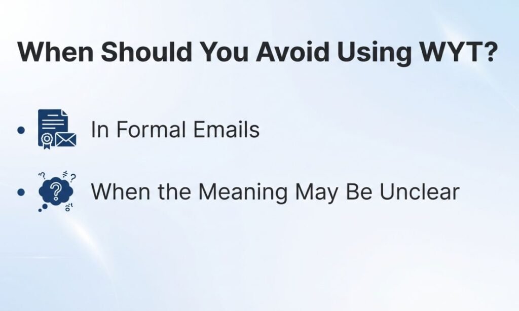 When Should You Avoid Using WYT