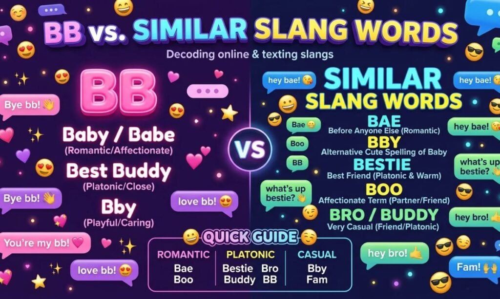 BB vs. Similar Slang Words