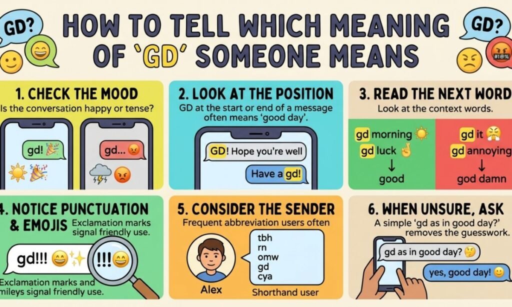 How to Tell Which Meaning of GD Someone Means